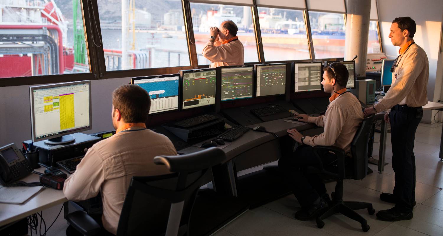 Operators in the control room at a complex
