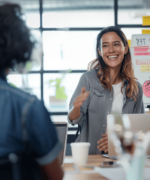 Two women in an office