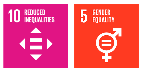 SDG 5 and 10 logos. Equality and Diversity. Employment