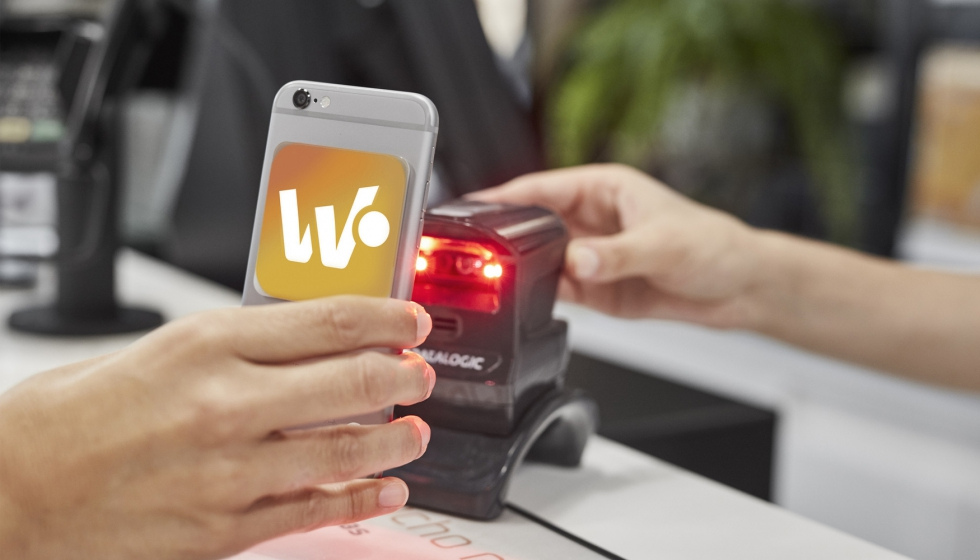 A scanner scanning the Waylet app on a cell phone