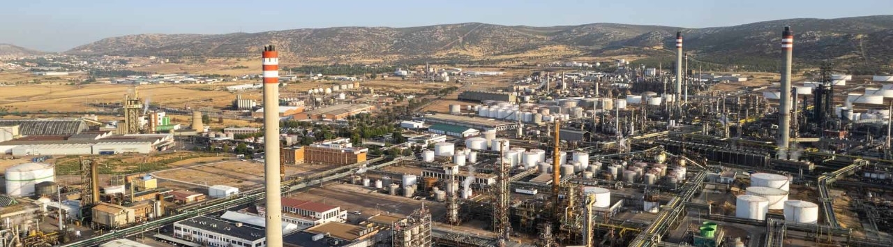 Vista dron del complejo industrial de Puertollano