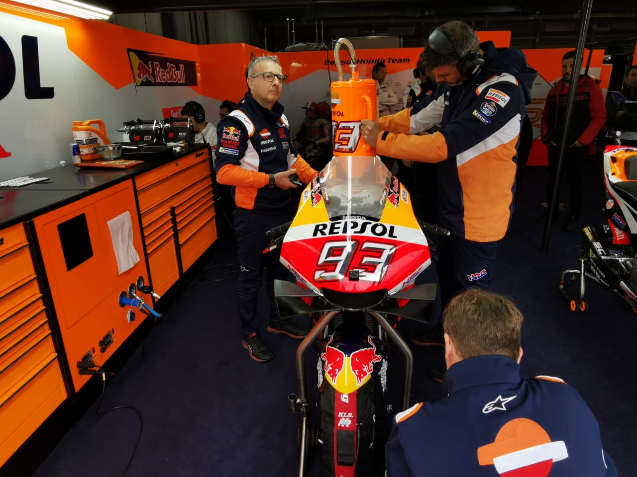 Rider competing on a Repsol motorcycle