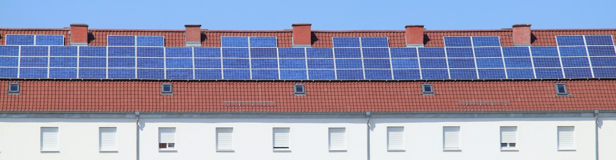 Roofs with solar panels