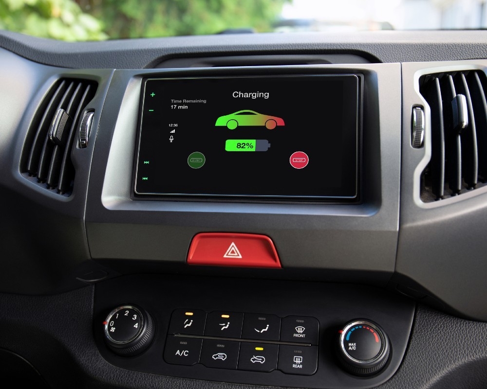 Ordenador control carga batería coche