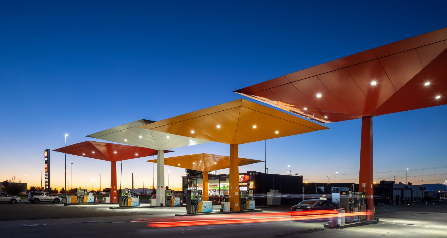 View of Repsol service station