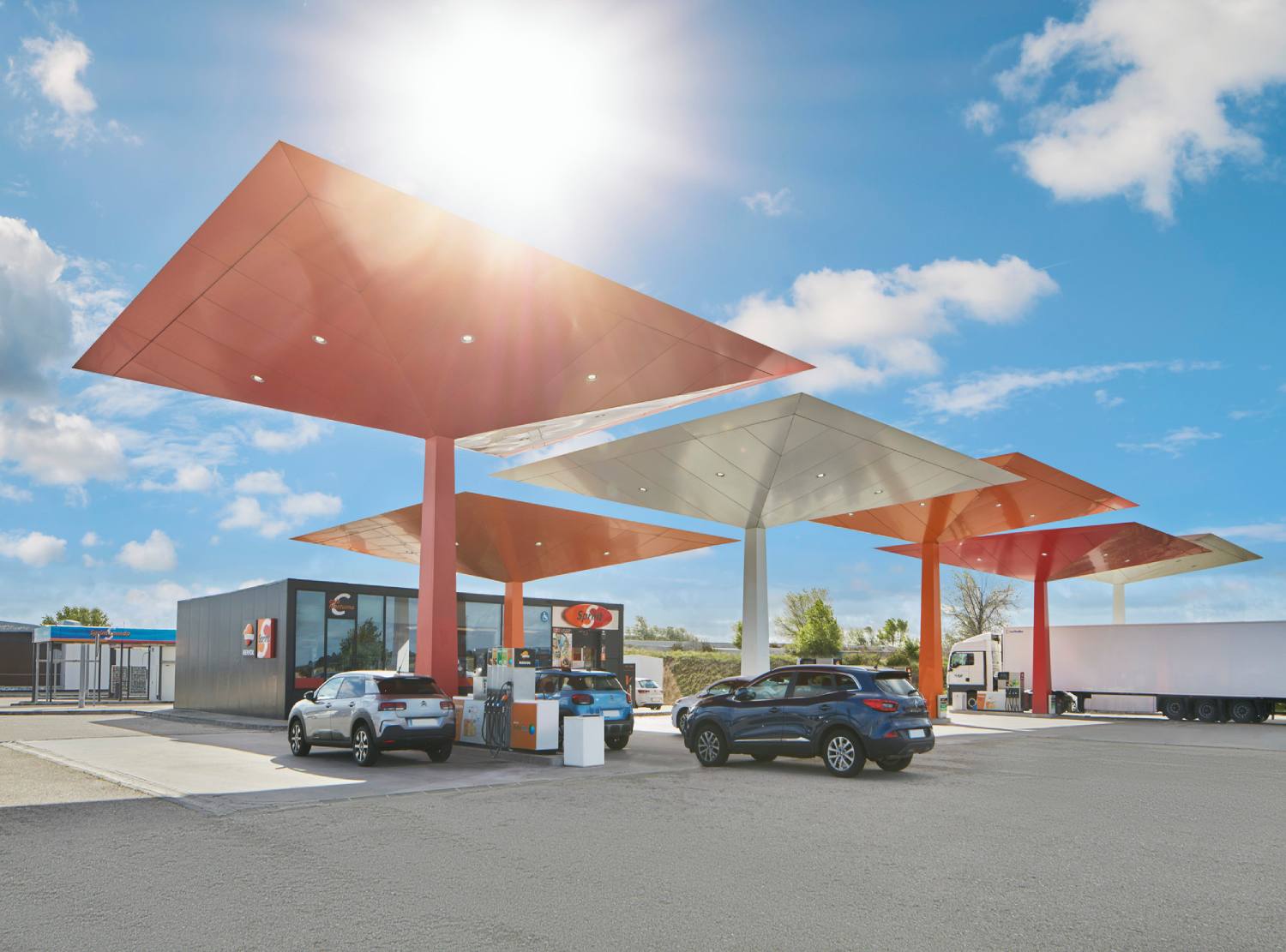 View of a Repsol service station