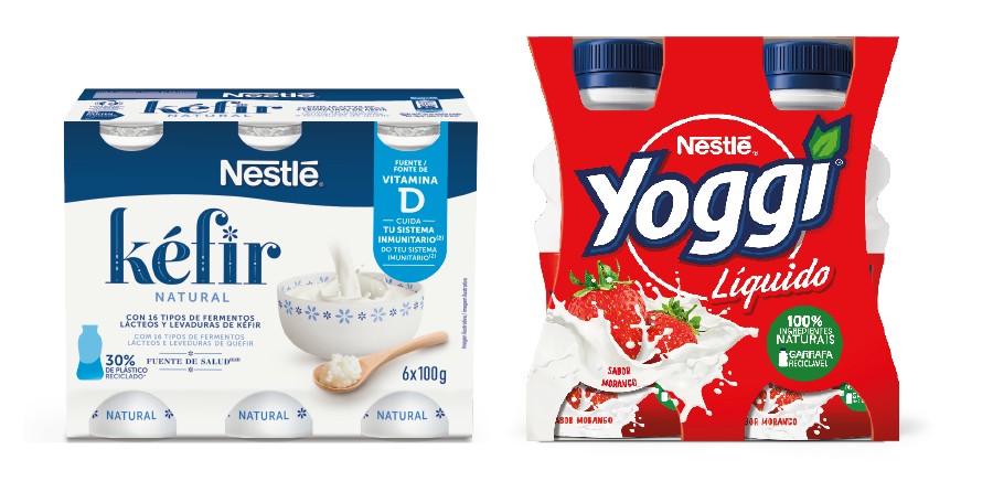 Nestlé Kéfir and Yoggi bottles