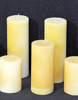 Various white candles