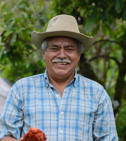 A smiling farmer